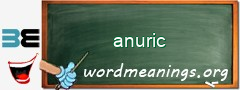WordMeaning blackboard for anuric